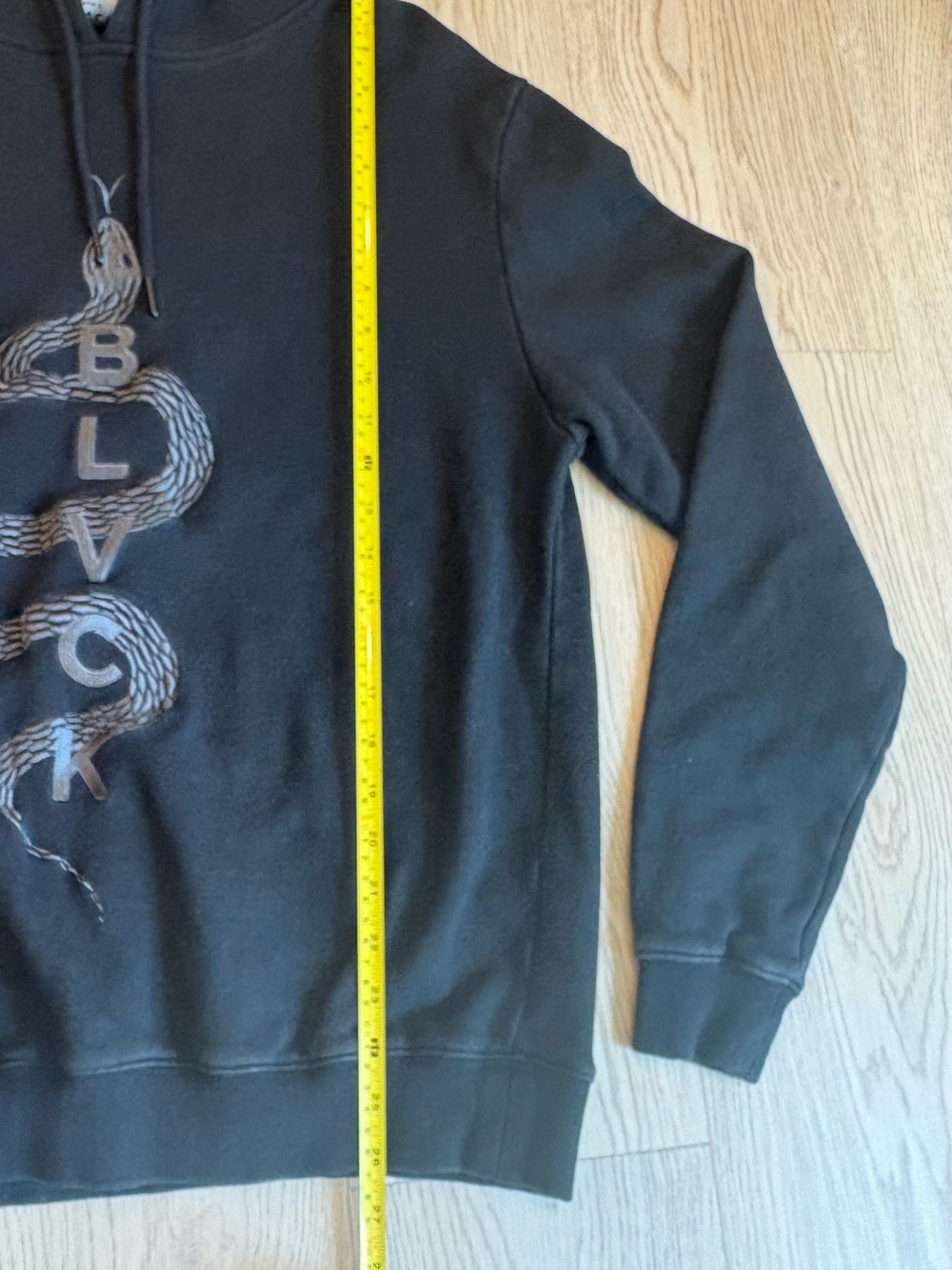 Black BLVCK Men's Black Snake Graphic Hoodie - Picture 7 of 7